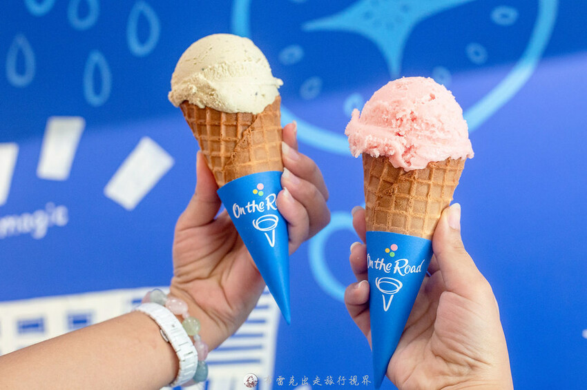 高人氣的義式冰淇淋連併排違停都想要買，超級推薦抹茶柚子脆片與柚香檸檬雪酪，好吃｜布雷克出走旅行視界