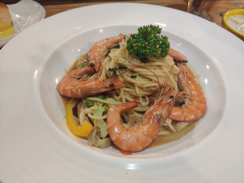 塩way義式餐坊 蒜辣乾煎鮮蝦義大利麵