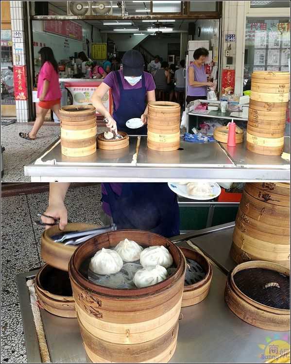 老舖子湯包&美又美：逢甲人氣中式早午餐。老舖子湯包。手作爆漿湯包湯汁滿滿只要15元CP值超高 蛋餅炒麵也很推