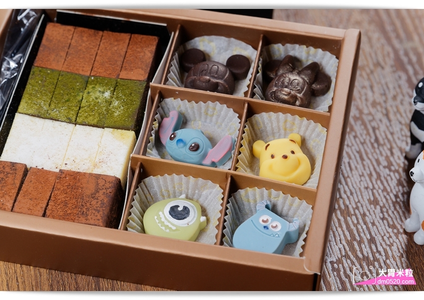 2019情人節巧克力推薦!台南 華侖婷娜巧克力,濃郁苦甜生巧克力禮盒x超萌迪士尼卡通人物造型巧克力,台南巧克力推薦,宅配巧克力推薦, - 大胃米粒 DAVID & MILLY