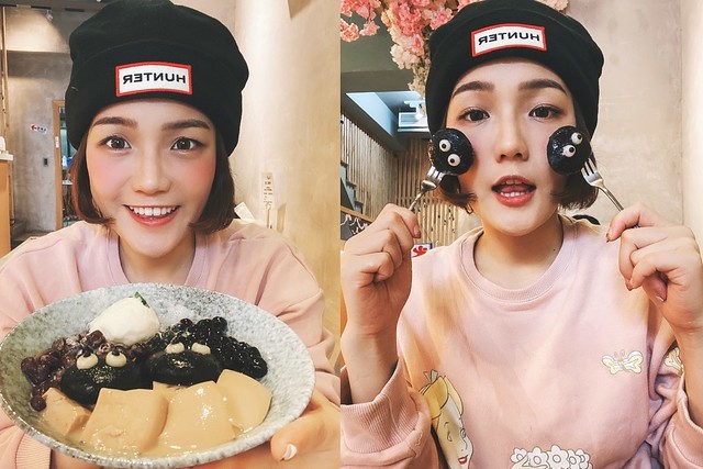 高雄冰屋Ｘ台南銀波布丁。整顆手工布丁加超人氣草莓刨冰