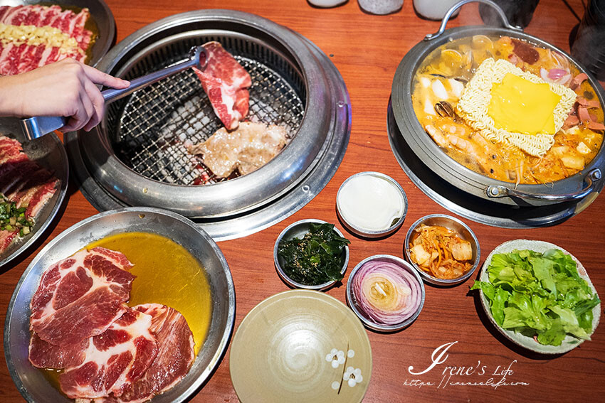 蘆洲好吃日韓燒肉就是它！滿滿大蒜和鹽蔥捲入肉片爆好吃，起司地瓜、起司芋頭拜託一定要吃 @Irene's 食旅．時旅