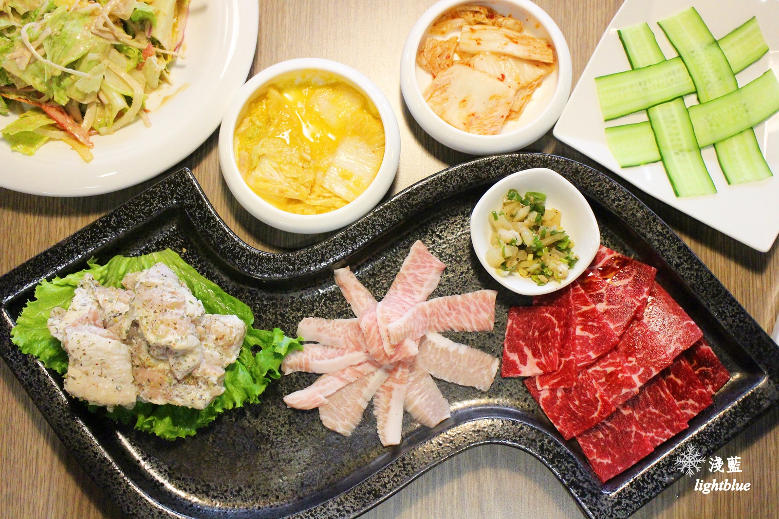 桃園南崁美食：淺藍 × 山奧屋無煙燒肉～精緻美味套餐式燒肉燒烤，服務也到位