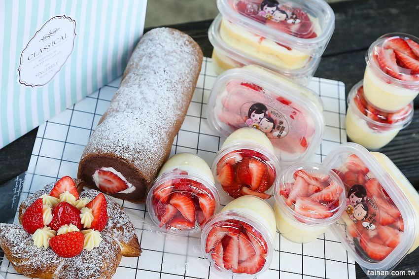 台南甜點麵包｜咿吉麵包坊~草莓控暴動啦!!冬季限定草莓系列蛋糕甜點麵包一次get!台南好市多周邊美食 - 台南好Food遊
