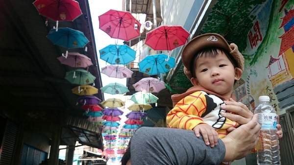 甲仙貓巷：高雄~甲仙貓巷~超好拍的口愛貓咪彩繪~繽紛雨傘高高掛~