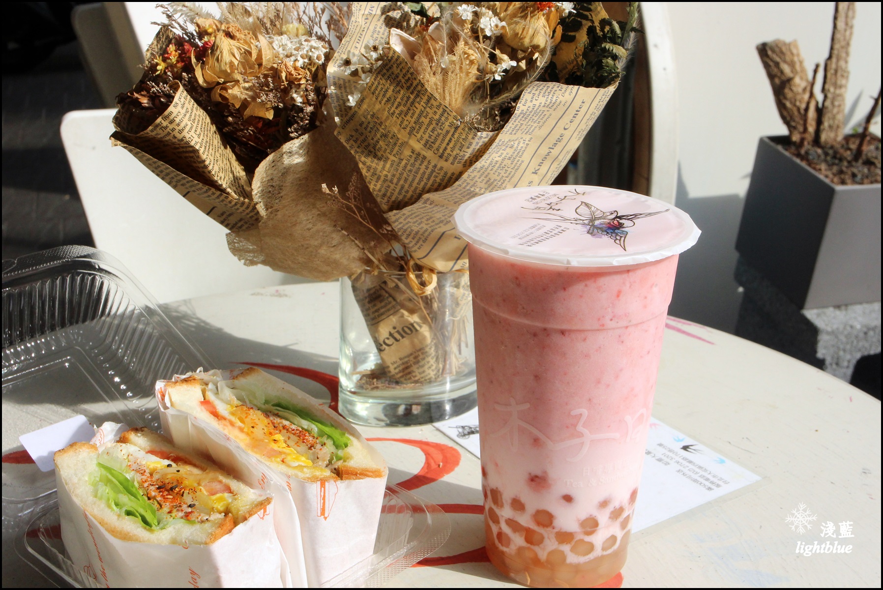 [ 大安站美食 ] 淺藍 × 木子日青 日嚐專賣店～隱藏版夢幻粉紅少女系草莓牛奶珍珠