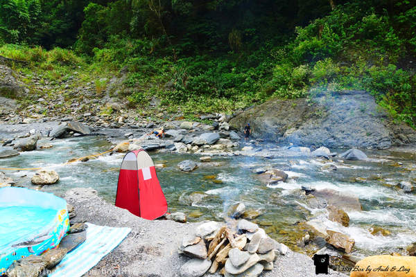 【南投。仁愛】野溪溫泉。精英溫泉。塔羅灣溪。情人吊橋