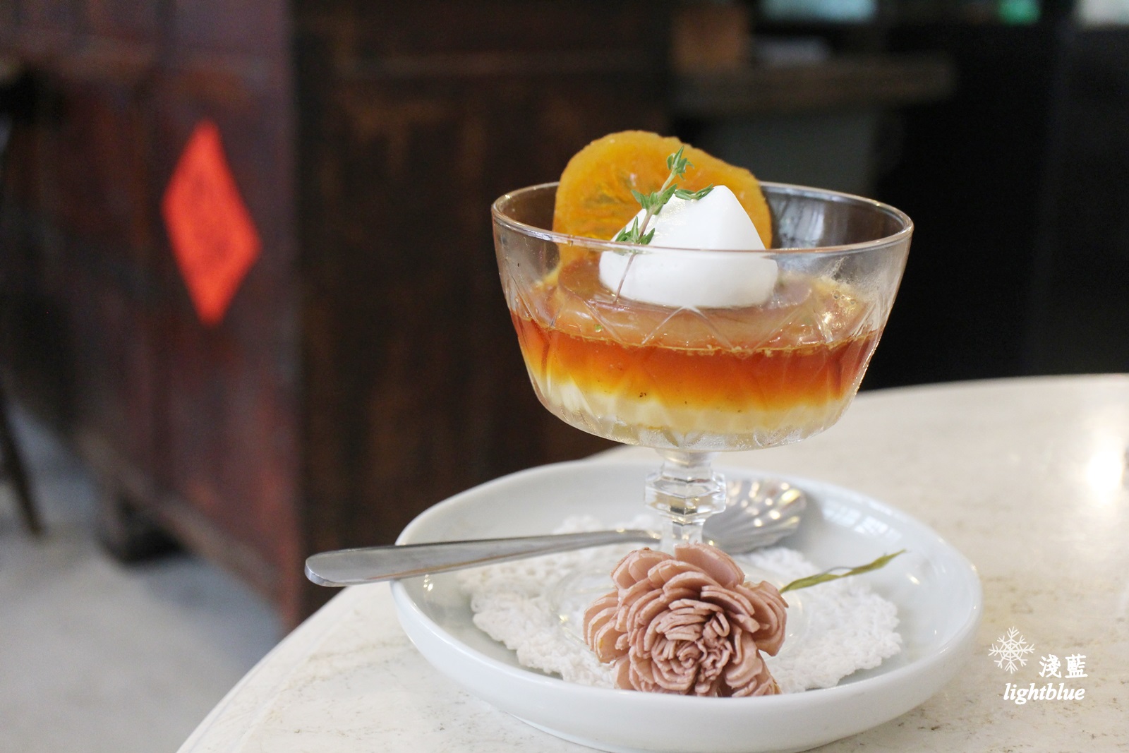 [ 板橋美食 ] 淺藍 × merci creme～老屋甜點，午後的布丁、抹茶小富士與美味可頌