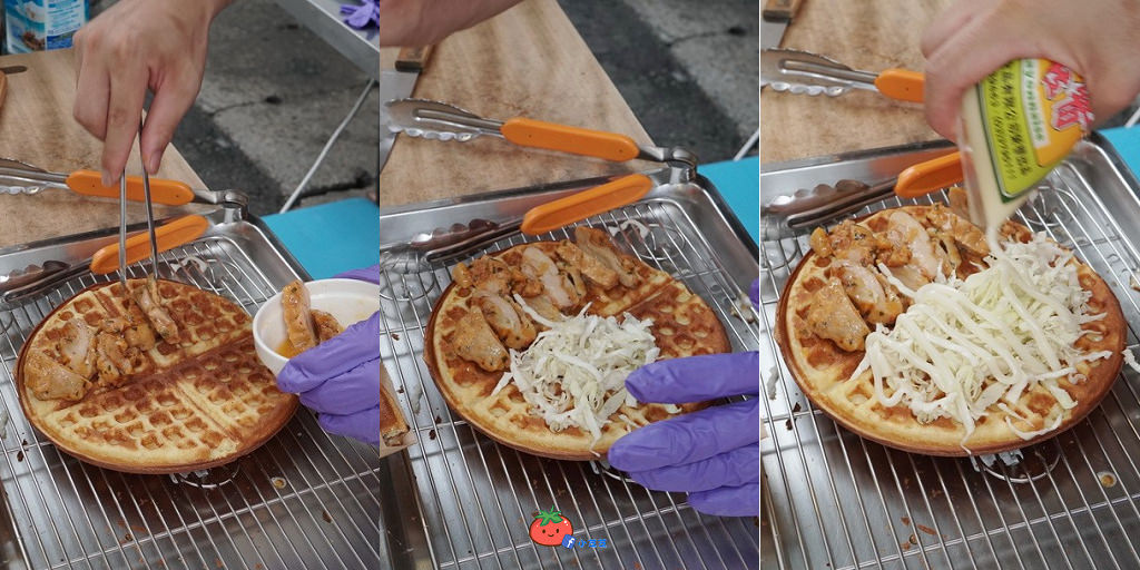 中原夜市平價美食 幸福圓鬆餅 銅板美食