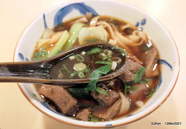 Beef noodle at 「三商巧福敦北店牛肉麵」，Taipei, Taiwan, SJKen, Mar 3, 2021.