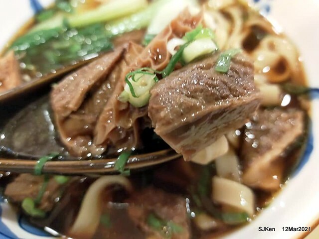 Beef noodle at 「三商巧福敦北店牛肉麵」，Taipei, Taiwan, SJKen, Mar 3, 2021.