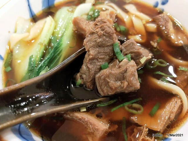 Beef noodle at 「三商巧福敦北店牛肉麵」，Taipei, Taiwan, SJKen, Mar 3, 2021.