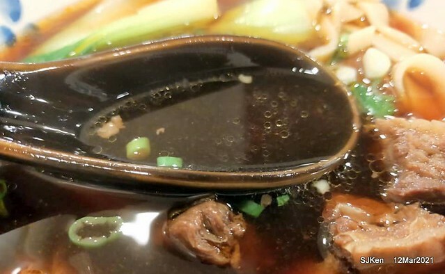 Beef noodle at 「三商巧福敦北店牛肉麵」，Taipei, Taiwan, SJKen, Mar 3, 2021.