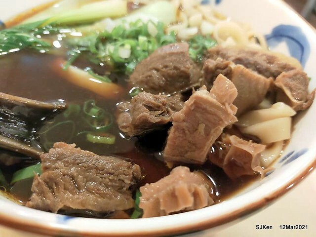 Beef noodle at 「三商巧福敦北店牛肉麵」，Taipei, Taiwan, SJKen, Mar 3, 2021.