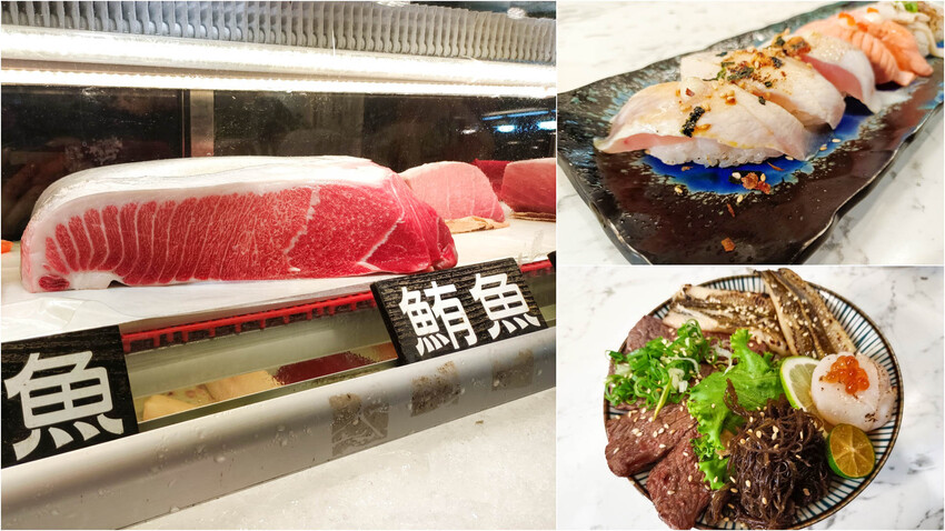 (東港美食)位於華僑市場內-東港曾鮮黑鮪魚專賣店，肥美的甜蝦，入口即化的炙燒比目魚鰭邊肉