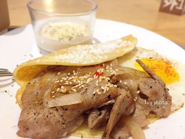 玖玖早餐 奶汁淋好嫩辣豬肉