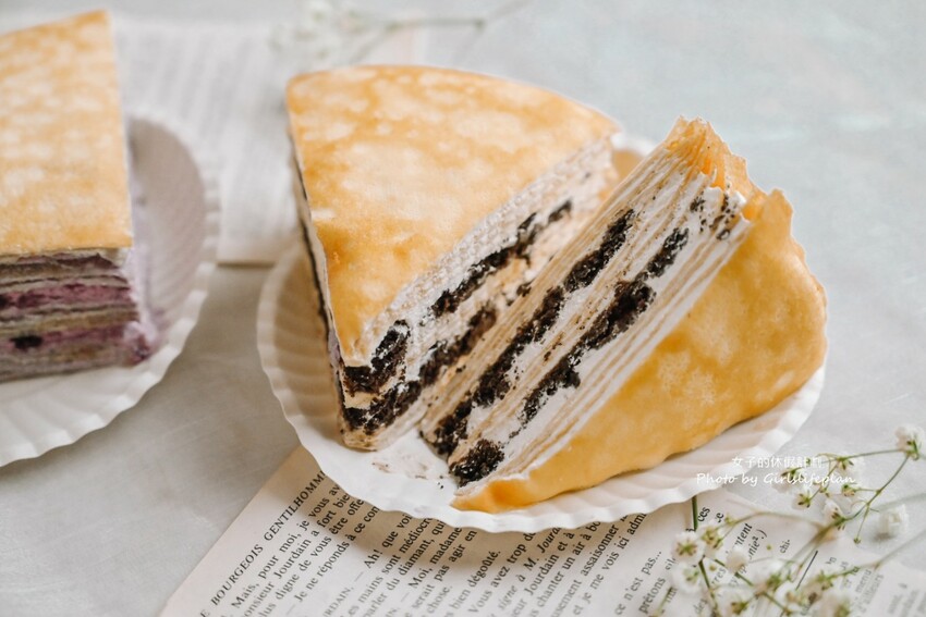 千層蛋糕第一品牌!千層蛋糕口味多達20種可以4拼或8拼,一片不到85元有夠平價