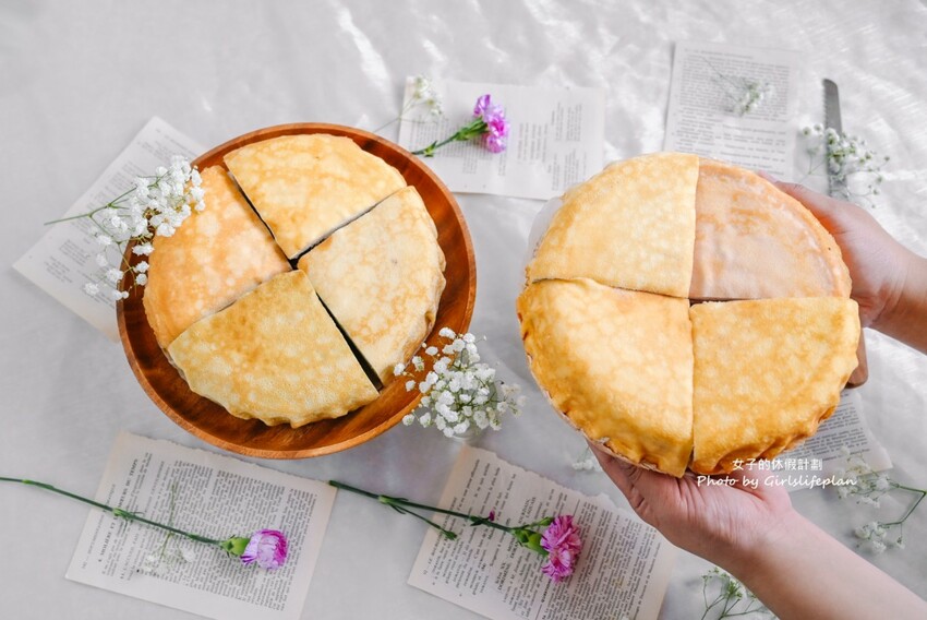 千層蛋糕第一品牌!千層蛋糕口味多達20種可以4拼或8拼,一片不到85元有夠平價