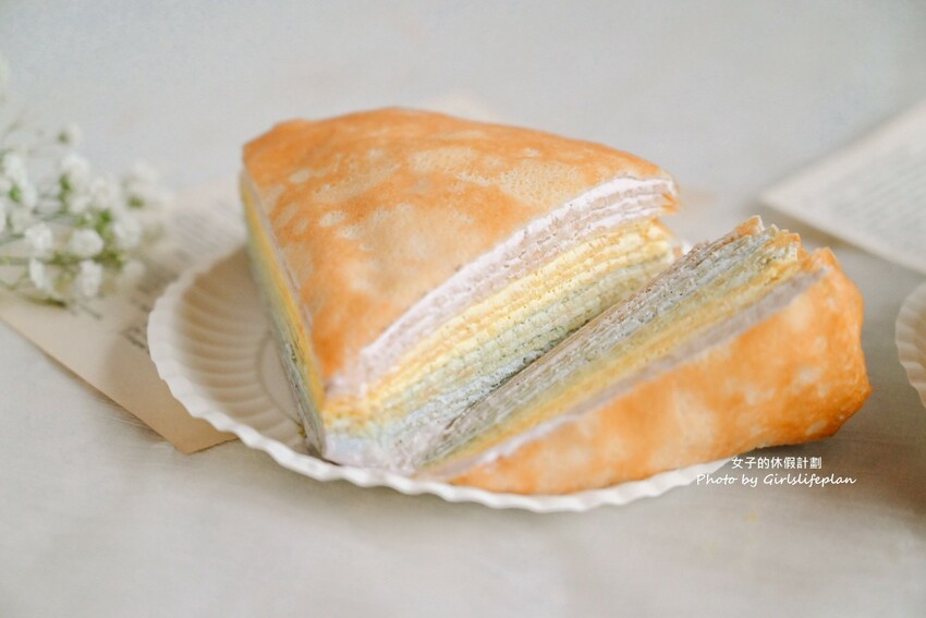 千層蛋糕第一品牌!千層蛋糕口味多達20種可以4拼或8拼,一片不到85元有夠平價