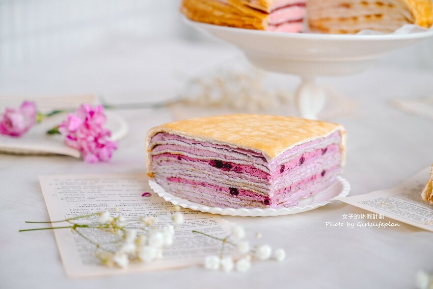 千層蛋糕第一品牌!千層蛋糕口味多達20種可以4拼或8拼,一片不到85元有夠平價