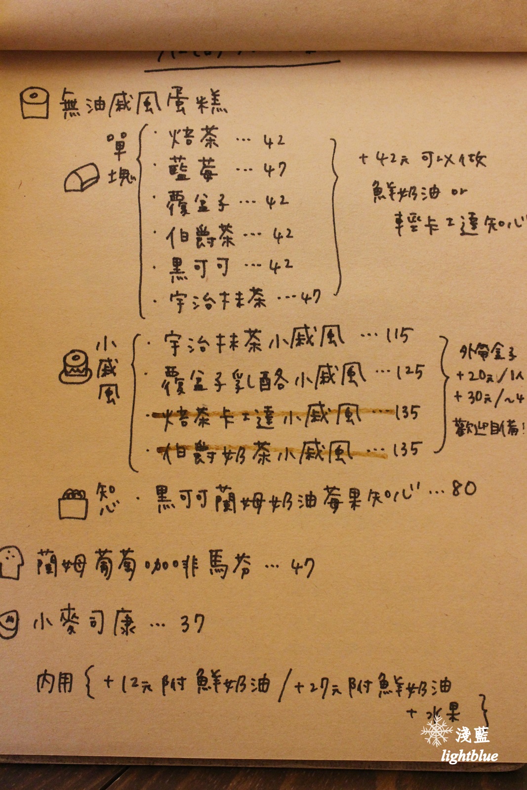 台中美食：淺藍 × 小麥菓子～蓬鬆滑順多口味的好吃無油戚風蛋糕，才吃完就想回訪