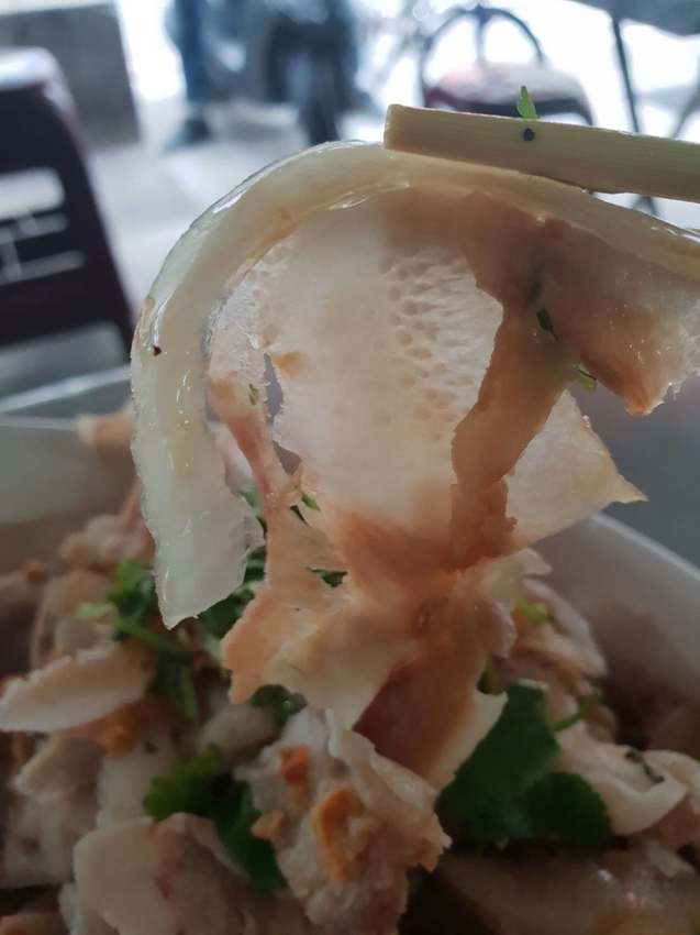 【中和】南勢角站。美食推薦。金龍南洋料理小吃店。筍絲雞肉巴巴絲+雲南大薄片