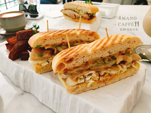 花朵麻糬鬆餅,被陽光包圍的質感咖啡廳4MANO CAFFÉ