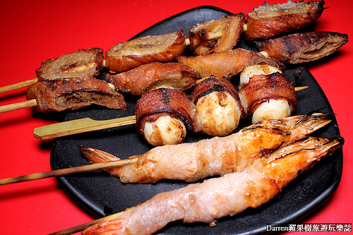 『桃園中壢深夜食堂』串燒小棧★創意串物大集合各式捲類燒烤好吃CP值又高/中壢宵夜燒烤串物攤