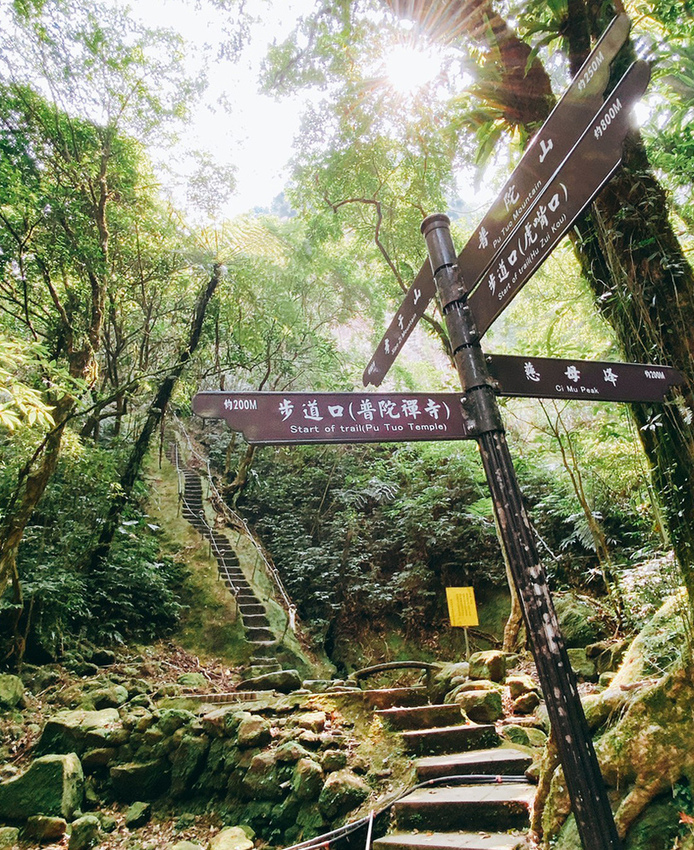 搭火車遊孝子山一次攻頂挑戰刺激三顆山~走捷徑效率攻頂普陀山!