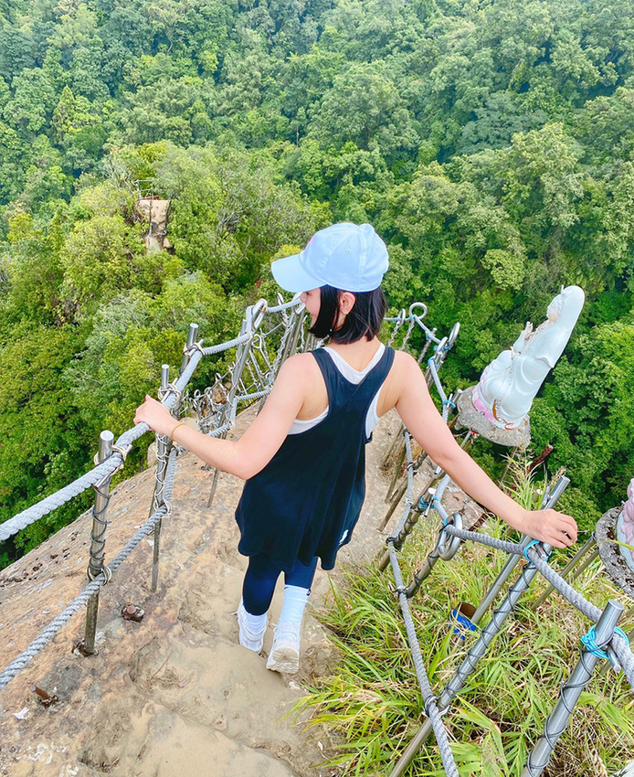搭火車遊孝子山一次攻頂挑戰刺激三顆山~走捷徑效率攻頂普陀山!