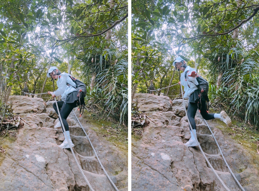 搭火車遊孝子山一次攻頂挑戰刺激三顆山~走捷徑效率攻頂普陀山!