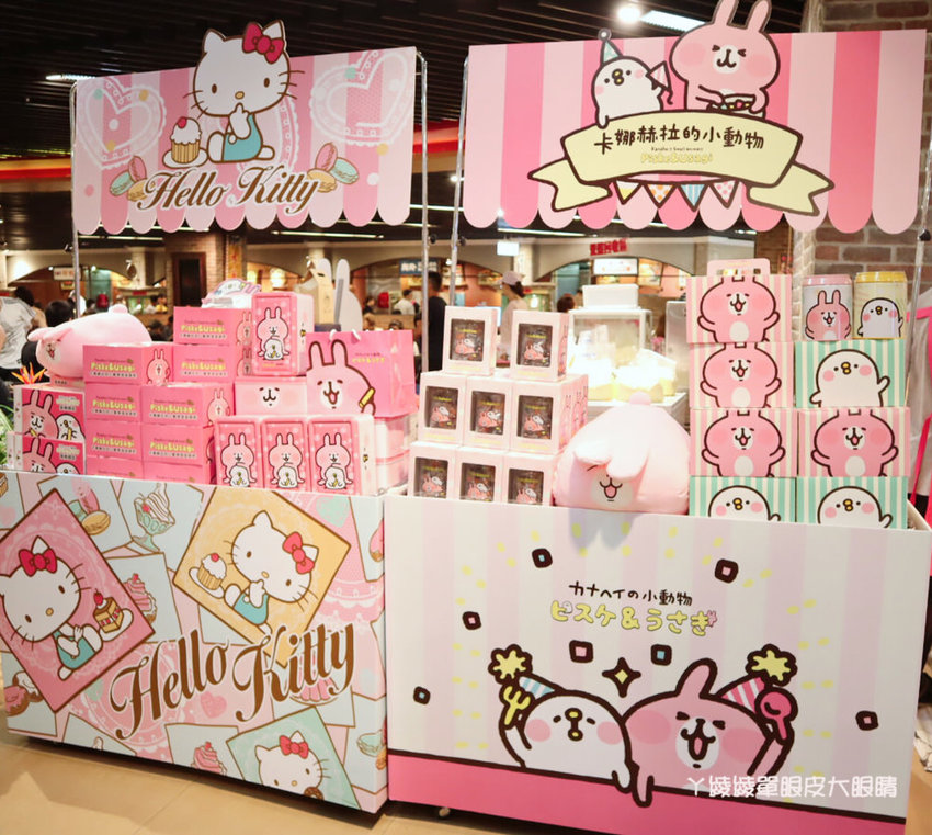 卡娜赫拉快閃新竹巨城!超萌P助跟粉紅兔兔人形燒,先拍照打卡一波