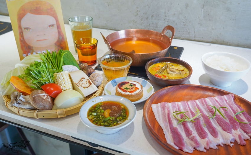 毛房 蔥柚鍋 ✕奈良美智收藏展記者會:台南奈良美智搶先看!!品味《納涼美智柚子塔》創意專屬甜點 @緹雅瑪 美食旅遊趣