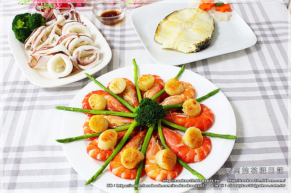 海傑納頂級禮盒：【高雄】新興區。海昇水產 海傑納頂級禮盒《頂級南非圓鱈、日本北海道帶子、頂級船凍小卷、泰國熟草蝦》