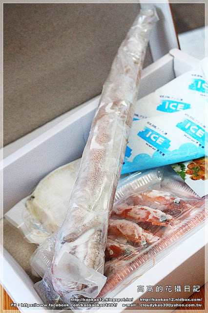 海傑納頂級禮盒：【高雄】新興區。海昇水產 海傑納頂級禮盒《頂級南非圓鱈、日本北海道帶子、頂級船凍小卷、泰國熟草蝦》