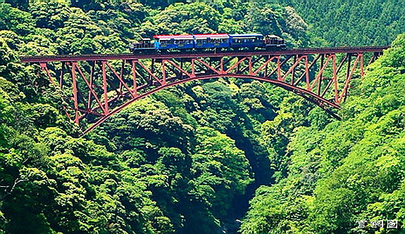 南阿蘇小火車：火車快飛~~  ...南阿蘇鉄道風情.. 田野連川谷‧冷風伴晨曦