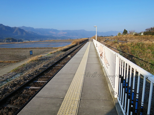 南阿蘇小火車：火車快飛~~  ...南阿蘇鉄道風情.. 田野連川谷‧冷風伴晨曦