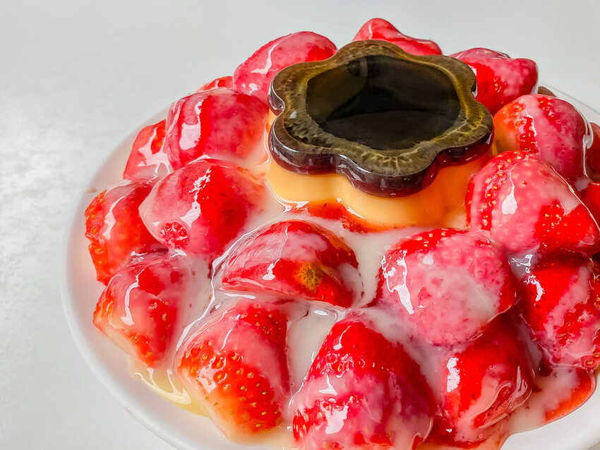 高雄冰品 – 芒果好忙 x 布丁草莓雪花冰上市