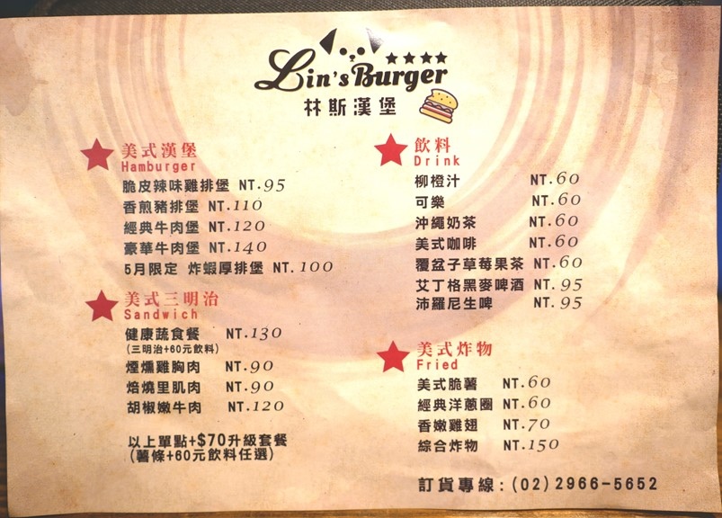 【板橋府中美食】Lins Burger林斯漢堡美式餐廳-美式漢堡