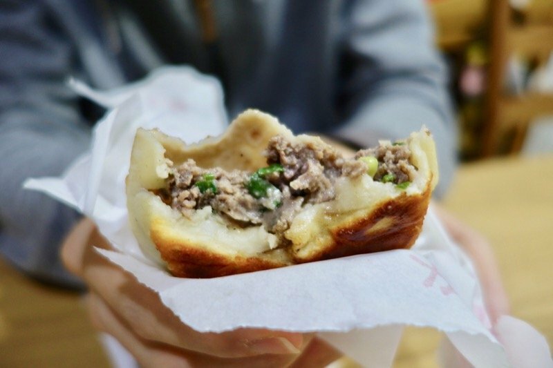 中壢蔥油餅、餡餅人氣攤車