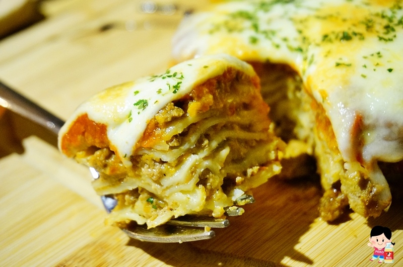 中和美食.方塊Pasta&Coffee.戰斧豬排.方塊菜單.中和環球購物中心.千層麵.不限時.