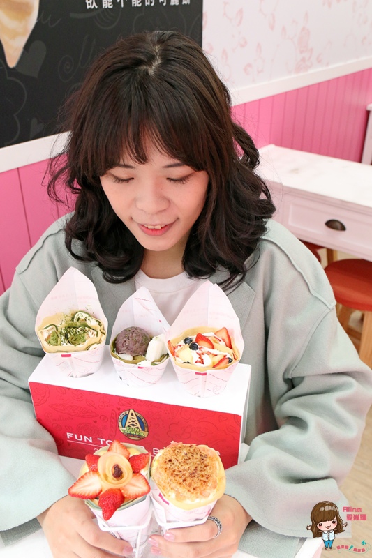 Fun Tower 日式可麗餅(師大店)：【食記】台北台電大樓 FUN TOWER 師大店 金炙紅寶石 凡爾賽玫瑰 抹茶乳酪塔 夢幻可麗餅