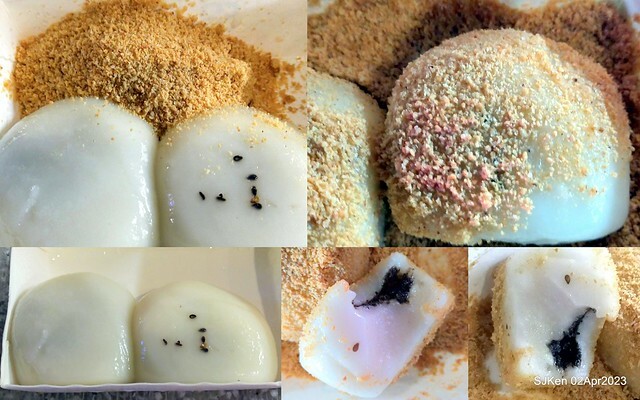 (新竹都城隍廟美食)「周家燒麻糬 」(Mochi with peanuts and sesame fillings), Hsinchu city, Apr 2, 2023, SJKen