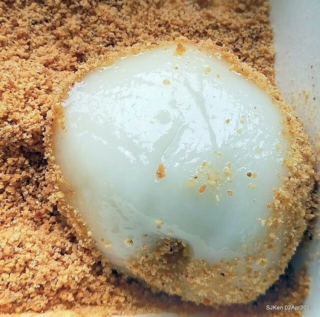 (新竹都城隍廟美食)「周家燒麻糬 」(Mochi with peanuts and sesame fillings), Hsinchu city, Apr 2, 2023, SJKen