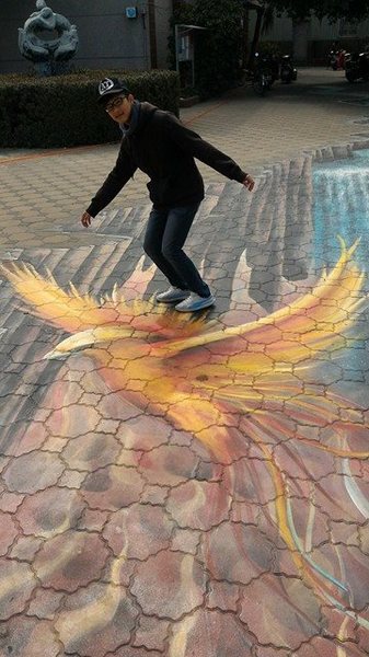 漫遊好美-立體彩繪村：嘉義布袋好美里超強3D彩繪  可以跟靜止的圖像互動  連大人都可以玩到不亦樂乎