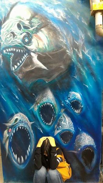 漫遊好美-立體彩繪村：嘉義布袋好美里超強3D彩繪  可以跟靜止的圖像互動  連大人都可以玩到不亦樂乎