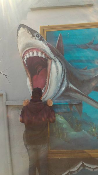 漫遊好美-立體彩繪村：嘉義布袋好美里超強3D彩繪  可以跟靜止的圖像互動  連大人都可以玩到不亦樂乎