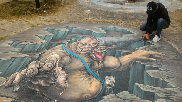 漫遊好美-立體彩繪村：嘉義布袋好美里超強3D彩繪  可以跟靜止的圖像互動  連大人都可以玩到不亦樂乎