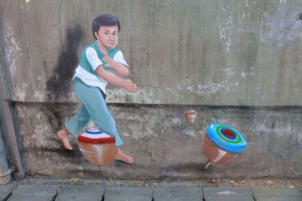 台中潭子國小彩繪巷:【台中景點】潭子國小彩繪~隨著走入時光的隧道,尋回兒時的記趣,跟著旅人的腳步,一塊來享受時光記趣吧