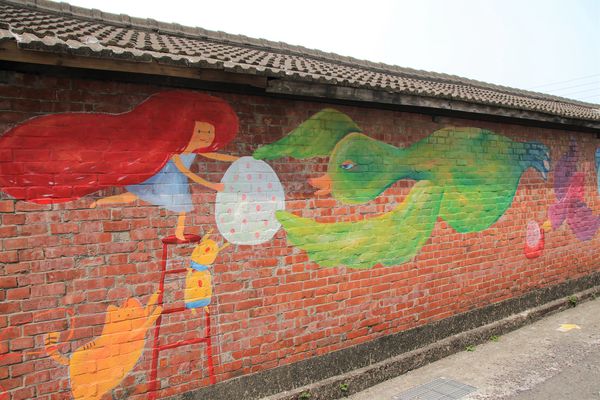 台灣原創插畫彩繪村：【嘉義景點】台灣原創插畫彩繪村~五大主題好事花生、求子順利、孕子平安、育子健康、望子成龍/奇可奇卡集結台灣80位插畫家/繪製多種風格的原創插圖實在好逗趣